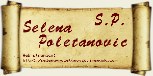 Selena Poletanović vizit kartica